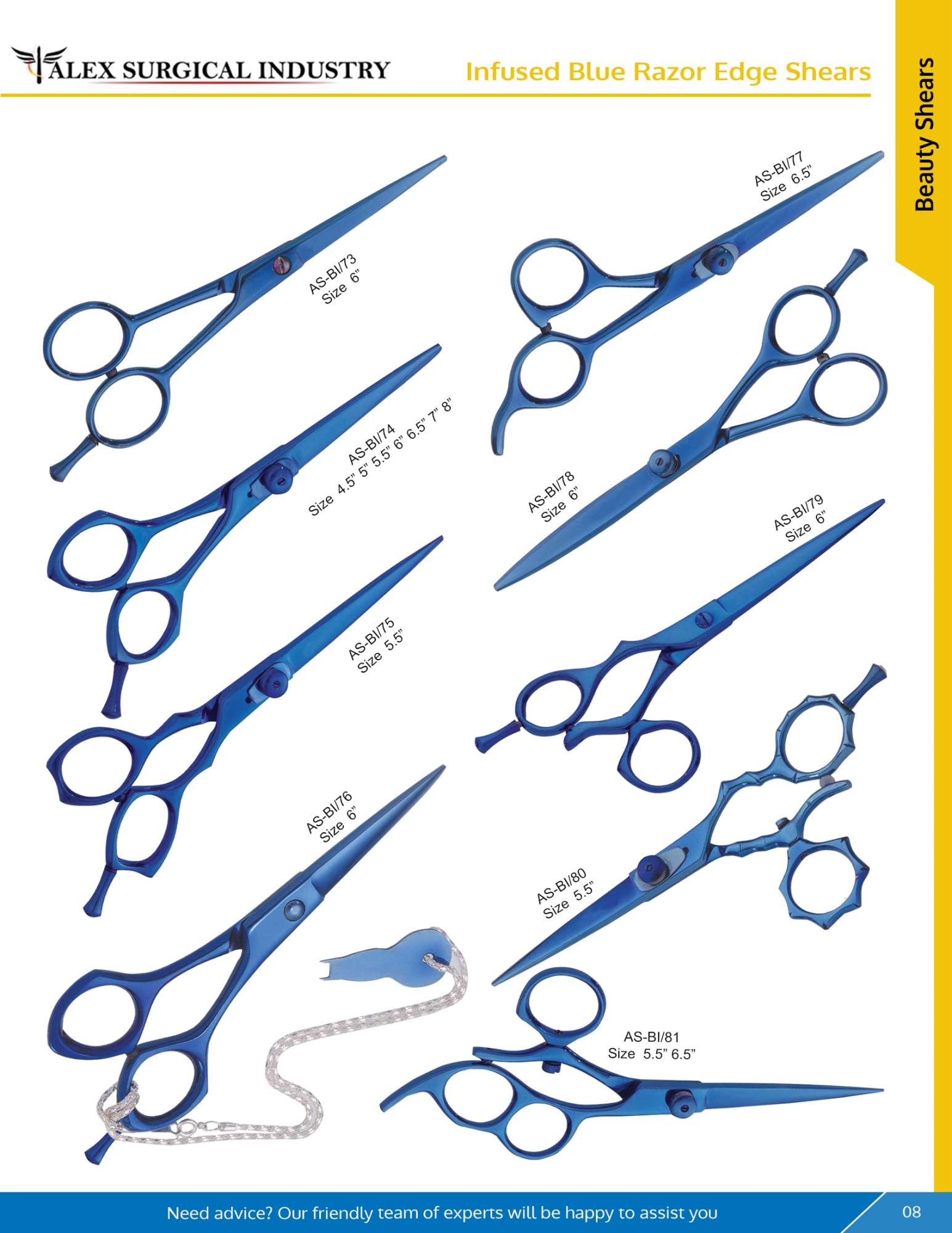 Infused Blue Razor Edge Shears